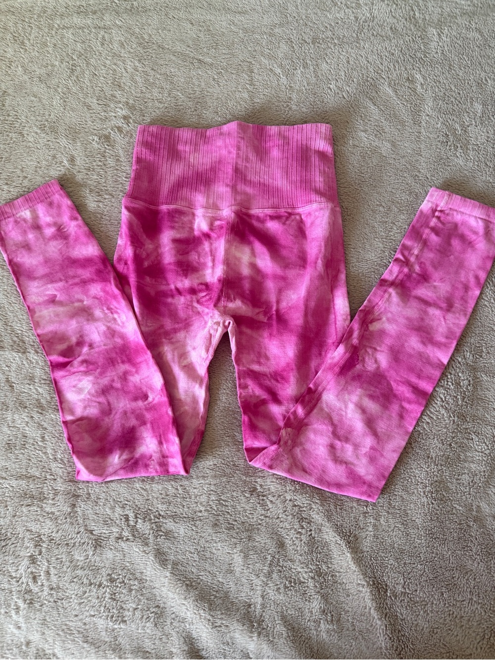 Free People Movement - Good Karma High Rise Pink Tie-Dye Leggings